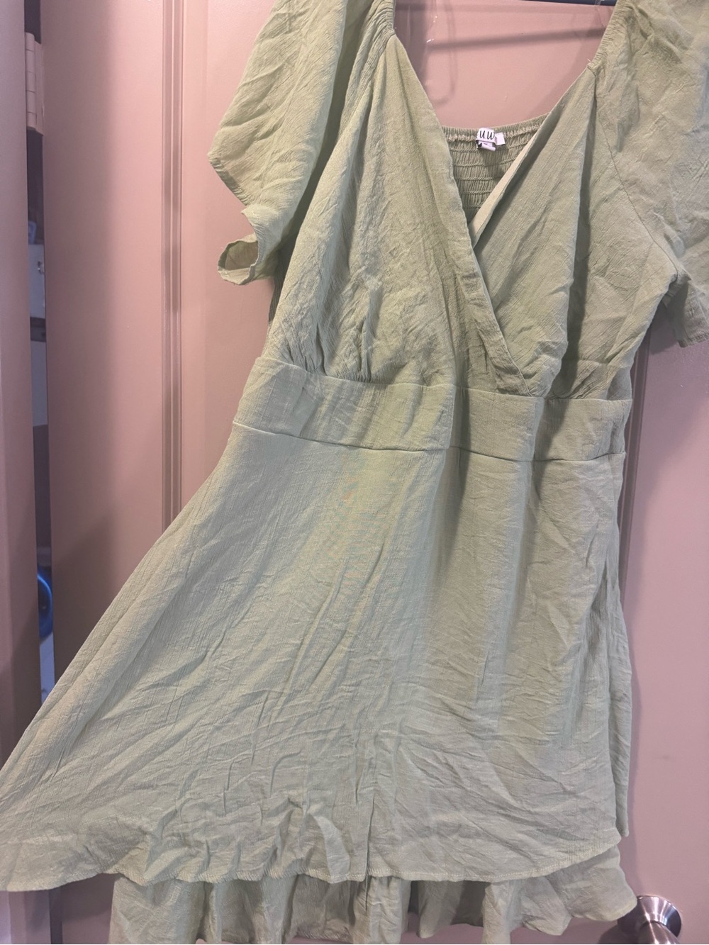 AUW Light Green Mini Dress